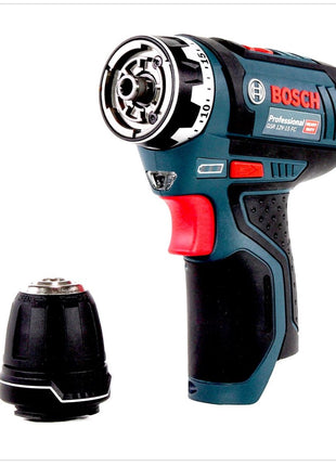 Bosch GSR 12V-15 FC Professional FlexiClick Akku Bohrschrauber mit 2 x 2,5 Ah Akkus + Lader + 3 tlg. Aufsätze - Set in L-Boxx - Toolbrothers