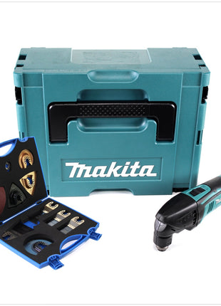 Makita DTM 50 ZJ 18V Li-Ion Akku Multifunktionswerkzeug Solo im Makpac + WellCut MT-20 Klingen Set, ohne Akku, ohne Ladegerät - Toolbrothers