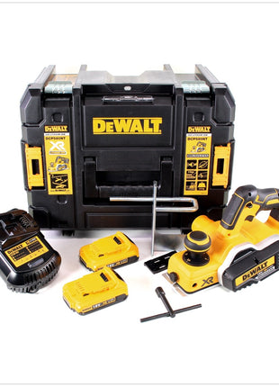 DeWalt DCP 580 D2 Akku Hobel 18V 82mm + 2x Akku 2,0Ah + Ladegerät + TSTAK - Toolbrothers