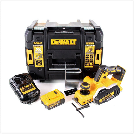 DeWalt DCP 580 M1 Akku Hobel 18V 82mm + 1x Akku 4,0Ah + Ladegerät + TSTAK - Toolbrothers