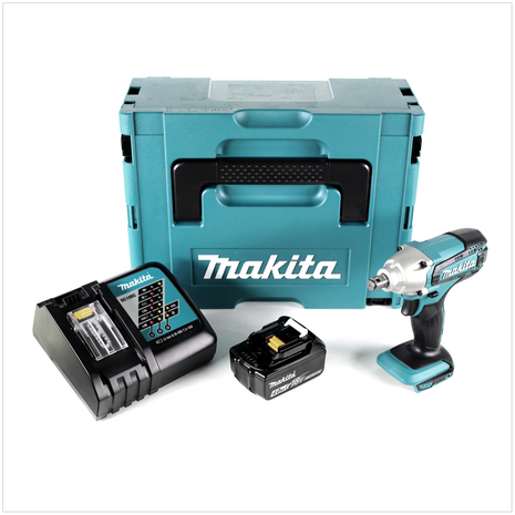 Makita DTW 190 RM1J 18V Li-Ion Akku Schlagschrauber im Makpac - mit 1x BL 1840 B 4,0 Ah Akku mit LED - Anzeige, 1x DC 18 RC Schnell Ladegerät - Toolbrothers