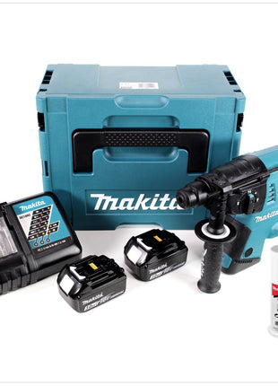 Makita DHR 263 RFJ 2x18V / 36 V SDS-Plus Akku Bohrhammer mit 2 x 3,0 Ah Akku + DC18RC Ladegerät im Makpac 4 + Bohrerfett - Toolbrothers