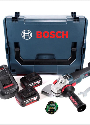 Bosch GWS 18 V-150 SC Professional Akku Winkelschleifer 150 mm Solo in L-Boxx mit GCY 30-4 Connectivity Modul und 2x GBA 5,0 Ah Akku + 1x GAL 1880 Ladegerät - Toolbrothers