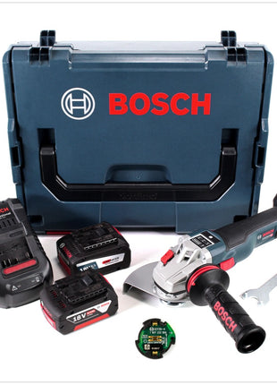 Bosch GWS 18 V-150 SC Professional Akku Winkelschleifer 150 mm in L-Boxx mit GCY 30-4 Connectivity Modul + 2x GBA 6,0 / 6,3 EneRacer Ah Akkus + GAL 1880 Ladegerät - Toolbrothers