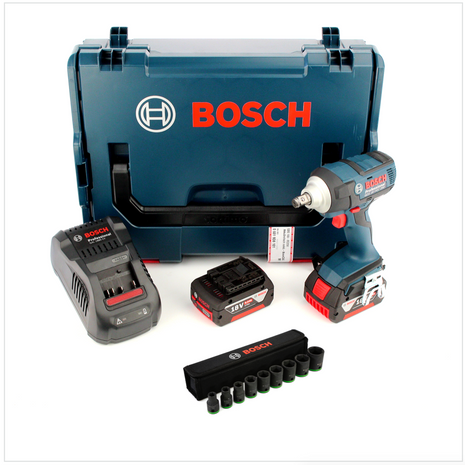 Bosch GDS 18 V-EC 250 Akku Drehschlagschrauber 18V 250Nm Brushless + 2x Akku 6,0Ah + Ladegerät + Steckschlüsseleinsatz + L-Boxx - Toolbrothers