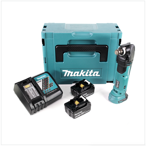 Makita DTM 51 RMJ 18 V Li-Ion Akku Multifunktionswerkzeug im Makpac mit 2x 4,0 Ah Akku und Schnellladegerät - Toolbrothers