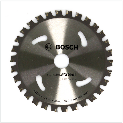 Bosch Kreissägeblatt Standard for Steel 136 x 20 x 1,6 mm 30 Zähne ( 2608644225 ) - Toolbrothers