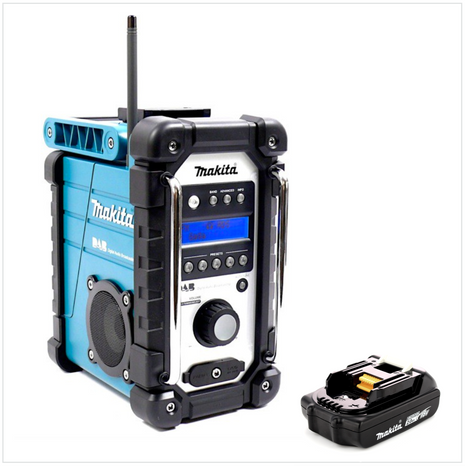 Makita DMR 104 A1 Baustellen Radio 7,2 - 18 V DAB Digital  Grün + 1x Akku 2,0 Ah - ohne Ladegerät - Toolbrothers