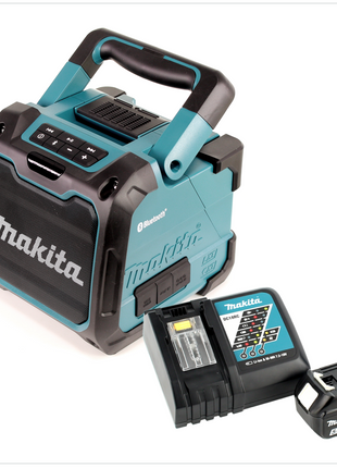 Makita DMR 200 Baustellen Lautsprecher 10,8-18V Grün Bluetooth + 1x Akku 5Ah + Ladegerät - Toolbrothers