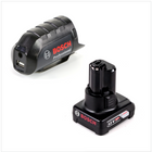 Bosch USB Power Set 12V 1x 4,0Ah Akku + GAA 12V Akku USB Ladegerät Aufsatz Adapter - Toolbrothers