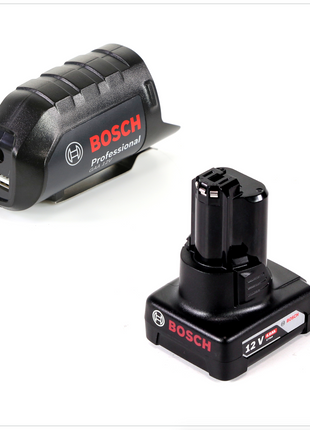 Bosch USB Power Set 12V 1x 4,0Ah Akku + GAA 12V Akku USB Ladegerät Aufsatz Adapter - Toolbrothers