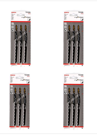 Bosch 12x Stichsägeblätter T 313 AW 126mm ( 4x 2608635187 ) zum Sägen in weichen Werkstoffen - Toolbrothers