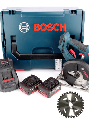 Bosch GKM 18 V-LI Professional Akku Metall Kreissäge 136 mm mit 2 x 5,0 Ah Li-Ion Akku + Ladegerät + L-Boxx + 2 x Metall Kreissägeblatt - Toolbrothers