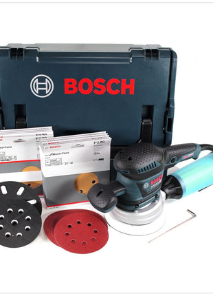 Bosch GEX 125 - 150 AVE Professional 400 W Exzenterschleifer in L-Boxx mit 50x C470 Best for Wood and Paint Schleifblatt + Zubehör ( 060137B103 ) - Toolbrothers