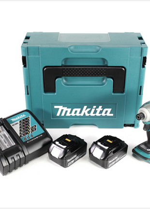 Makita DTD 148 RMJ 18 V Li-ion Akku Brushless Schlagschrauber im Makpac + 2x BL 1840 B 4,0 Ah Li-Ion Akku + 1x DC 18 RC Ladegerät - Toolbrothers