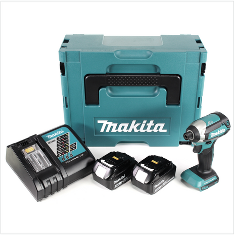 Makita DTD 153 RTJ 18 V Akku Brushless Schlagschrauber im Makpac + 2x BL 1850 B 5,0 Ah Li-Ion Akku + 1x DC 18 RC Ladegerät - Toolbrothers