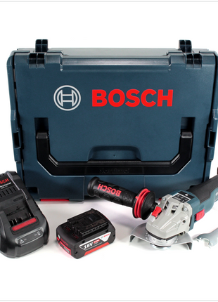 Bosch GWS 18 V 115 SC Akku Winkelschleifer in L-Boxx + GCY 30-4 Connectivity Modul + 1x GBA 18 V 5,0 Ah Akku + 1x GAL 1880 CV Ladegerät - Toolbrothers