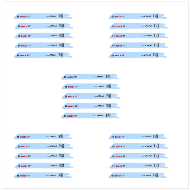 Bosch 25 Säbelsägeblätter S 918 BF 150 mm Basic for Metal ( 5 x 2608651781 ) - Toolbrothers