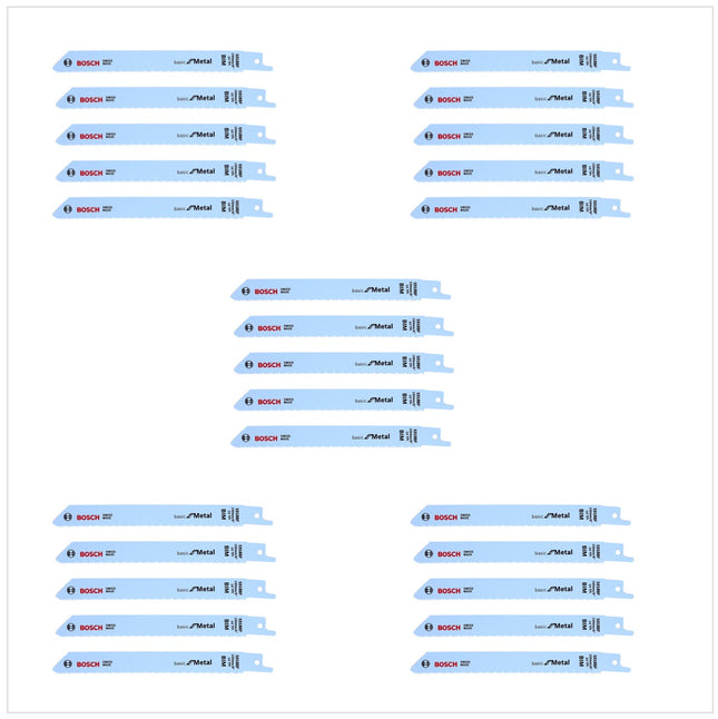 Bosch 25 Säbelsägeblätter S 918 BF 150 mm Basic for Metal ( 5 x 2608651781 ) - Toolbrothers