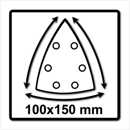 Festool STF DELTA 100x150 P80 GR NET/50 Netzschleifmittel Granat Net ( 203320 ) für DTS 400, DTSC 400, DS 400