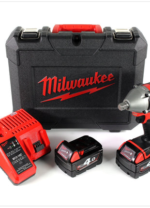 Milwaukee M18 BIW12 18 V Li-Ion Akku 1/2" Schlagschrauber + 2x 4 Ah Akku + Ladegerät im Werkzeug Koffer - Toolbrothers