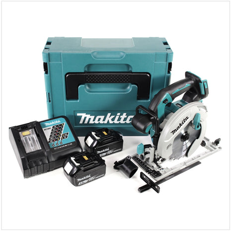 Makita DHS 680 RFJ Akku Handkreissäge 18 V 165 mm Brushless + 2x Akku 3,0 Ah + Ladegerät + Makpac - Toolbrothers