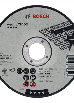 Bosch GWS 18-125 V-LI Akku Winkelschleifer 18V 125mm + 25x AS 60 T INOX BF Trennscheibe + L-Boxx - Toolbrothers