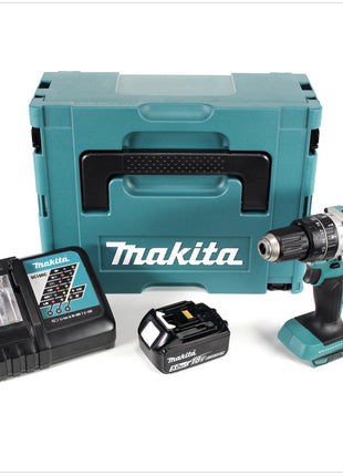 Makita DHP 484 RT1J 18V Brushless Li-Ion Akku Schlagbohrschrauber im Makpac inkl. 1x BL 1850 B 5,0 Ah Akku und DC18RC Ladegerät - Toolbrothers