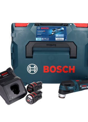 Bosch GOP 12V-28 Professional Akku Multi Cutter 12 V Brushless + 2x Akku 3,0 Ah + Ladegerät + L-Boxx - Toolbrothers