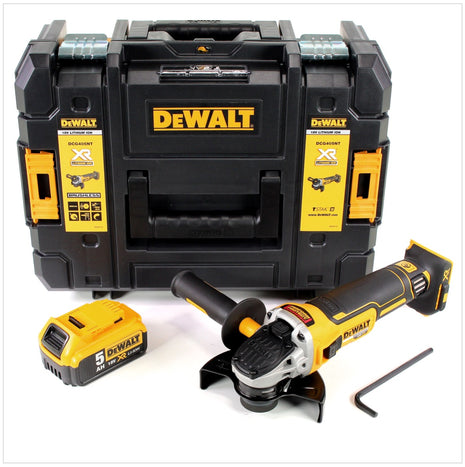 DeWalt DCG 405 NT Akku Winkelschleifer 18V 125mm Brushless + 1x Akku 5,0Ah + TSTAK - ohne Ladegerät - Toolbrothers