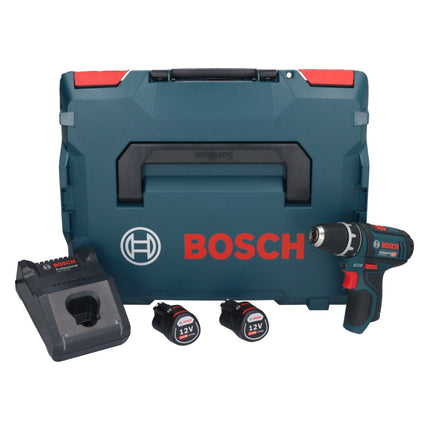 Bosch GSR 12V 15 Professional Akku Bohrschrauber 12 V 30 Nm 0601868109 2x Akku 2 0 Ah Ladegeraet L Boxx 1 - toolbrothers