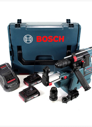 Bosch GBH 18V-26 F Akku Bohrhammer 18V 2,6J SDS-Plus in L-Boxx  mit GDE 18V-16 Staubabsaugung, 2x 2Ah Akku und Ladegerät - Toolbrothers