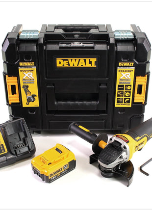 DeWalt DCG 406 M1 Akku Winkelschleifer 18V 125mm Brushless + 1x Akku 4,0Ah + Ladegerät + TSTAK - Toolbrothers