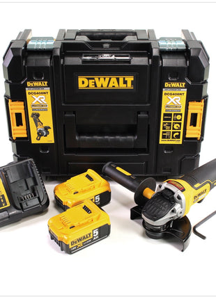 DeWalt DCG 406 P2 Akku Winkelschleifer 18V 125mm Brushless + 2x Akku 5,0Ah + Ladegerät + TSTAK - Toolbrothers