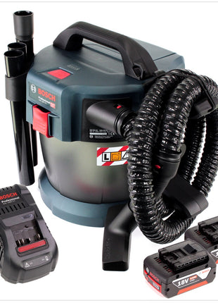 Bosch GAS 18V-10 L Professional Li-Ion Akku Staubsauger Nass- und Trockensauger + 2x GBA 4,0 Ah Akku + GAL 1880 CV Ladegerät - Toolbrothers