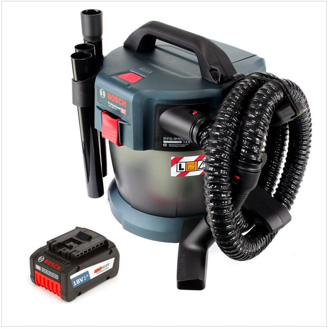 Bosch GAS 18V-10 L Professional Li-Ion Akku Staubsauger Nass- und Trockensauger + 1x GBA 6,3 Ah EneRacer Akku, ohne Ladegerät - Toolbrothers
