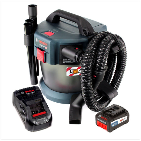 Bosch GAS 18V-10 L Professional Li-Ion Akku Staubsauger Nass- und Trockensauger + 1x GBA 6,3 Ah EneRacer Akku + GAL 1880 CV Ladegerät - Toolbrothers