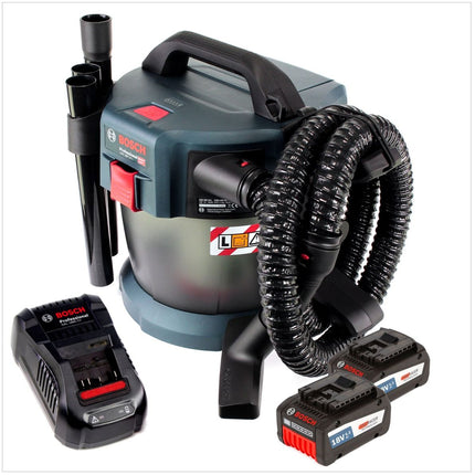 Bosch GAS 18V-10 L Professional Li-Ion Akku Staubsauger Nass- und Trockensauger + 2x GBA 6,3 Ah EneRacer Akku + GAL 1880 CV Ladegerät - Toolbrothers