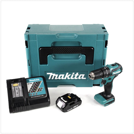 Makita DHP 483 RA1J Akku Schlagbohrschrauber 18 V 40 Nm Brushless + 1x Akku 2,0 Ah + Ladegerät + Makpac - Toolbrothers
