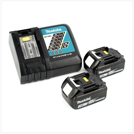 Akumulatorowa wiertarko-wkrętarka udarowa Makita DHP 483 RFJ 18V 40Nm + 2x akumulator 3,0 Ah + ładowarka + Makpac