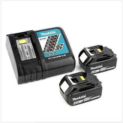 Akumulatorowa wiertarko-wkrętarka udarowa Makita DHP 483 RMJ 18V 40Nm w zestawie Makpac + 2x akumulator 4,0 Ah + ładowarka