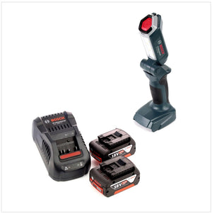 Akumulatorowa lampa LED Bosch GLI 18V-300 18V 300lm + 2x akumulator 5,0 Ah + ładowarka