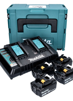 Makita Power Source Kit 18 V mit 4x BL 1830 B Akku 3,0 Ah + DC 18 RD Doppelladegerät ( 197720-6 ) + Makpac - Toolbrothers