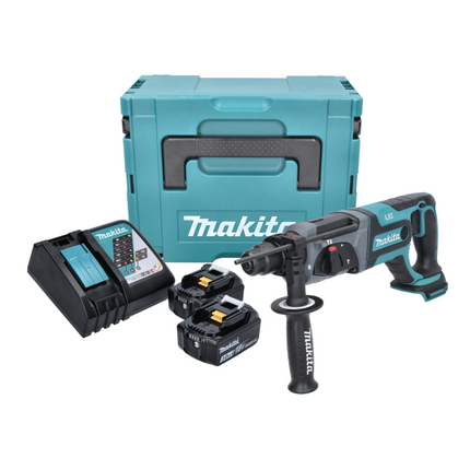 Makita DHR 241 RFJ Akku Bohrhammer 18 V 2 0 J SDS plus 2x Akku 3 0 Ah Ladegeraet Makpac 1 - toolbrothers