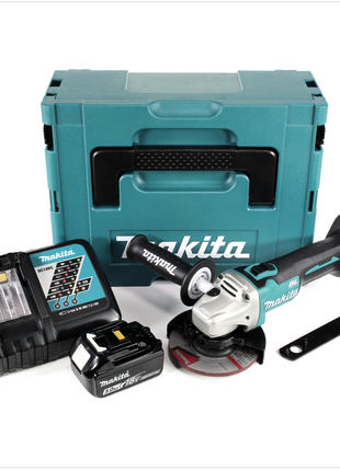 Makita DGA 504 RT1J akumulatorowa szlifierka kątowa 18V 125mm bezszczotkowa + 1x akumulator 5.0Ah + ładowarka + Makpac