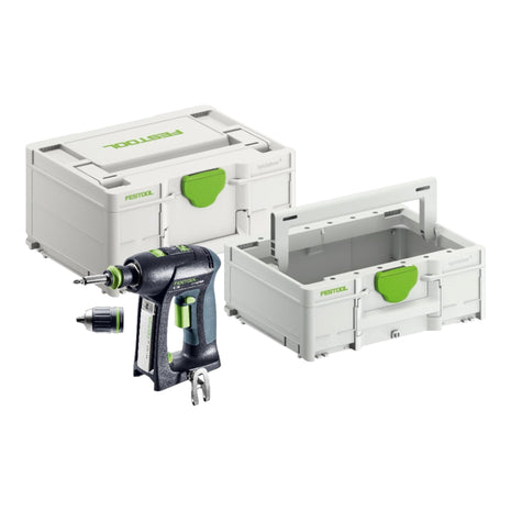 Festool C 18 Basic Taladro atornillador a batería 18 V 45 Nm sin escobillas Solo + Systainer + Systainer ToolBox SYS3 TB M 137