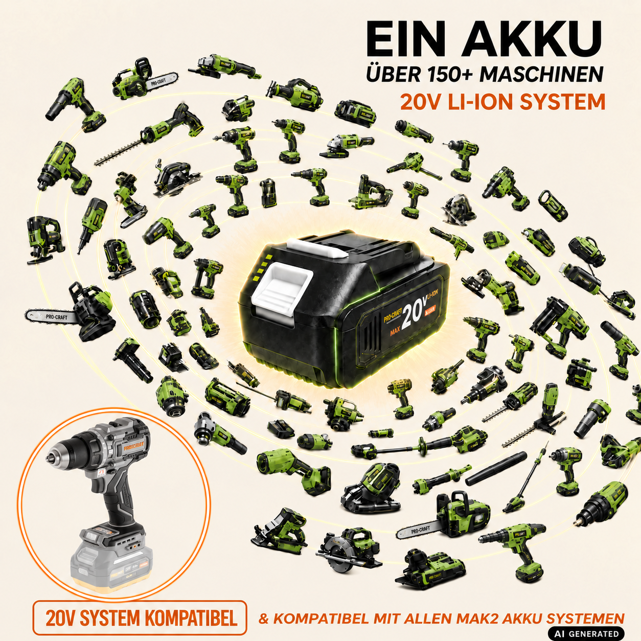 Wkrętarka udarowa akumulatorowa ProCraft Industrial CD20C-BB 20 V 120 Nm Brushless Solo – bez akumulatora, bez ładowarki