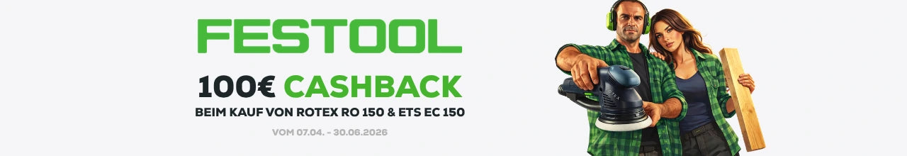 Festool Cashback Aktion: ROTEX RO 150 & ETS EC 150