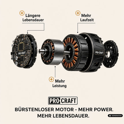 Młotek udarowo-wkrętarski Procraft Industrial HD20B-BB 20 V 5 J SDS plus bezszczotkowy + 1x akumulator 2,0 Ah – bez ładowarki