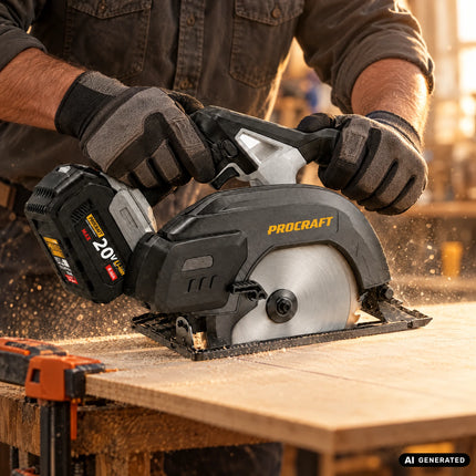 Procraft Industrial CS185A-BB Akumulatorowa ręczna piła tarczowa 20 V 185 mm Brushless Solo – bez akumulatora, bez ładowarki